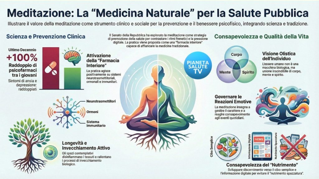 Meditazione e salute: le evidenze scientifiche portate al Senato per una nuova prevenzione