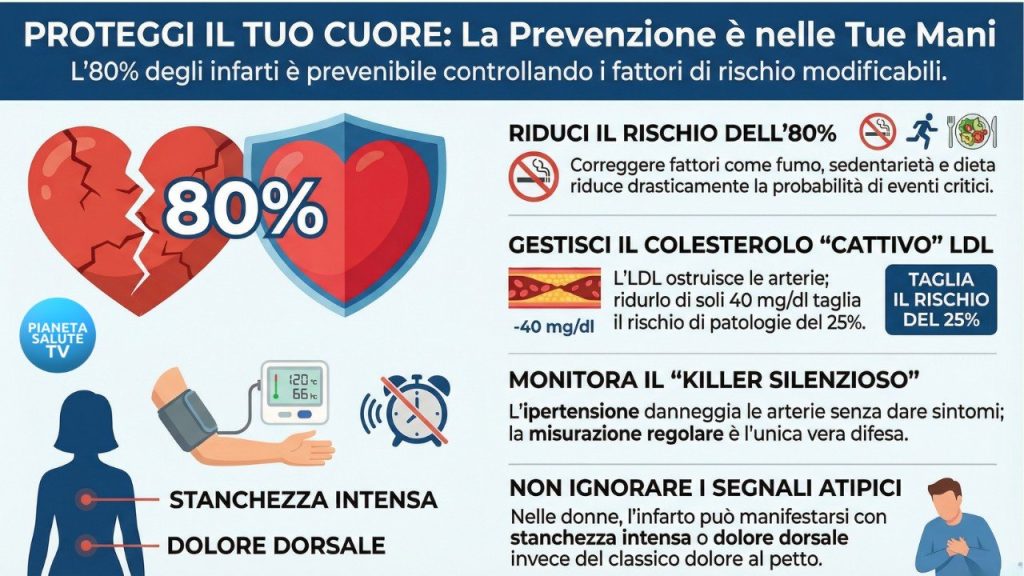 Prevenzione infarto: le strategie mediche per ridurre il rischio dell'80% 2 Come proteggere il cuore dai principali fattori di rischio cardiovascolare