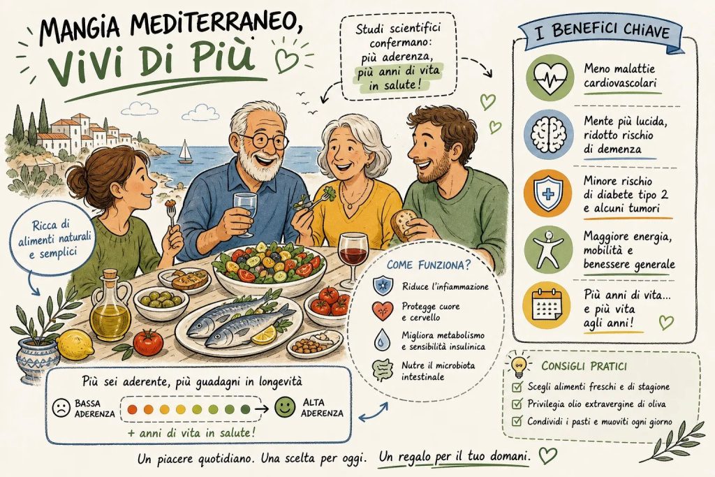 Come la Dieta Mediterranea Allunga la Vita: Guida Completa