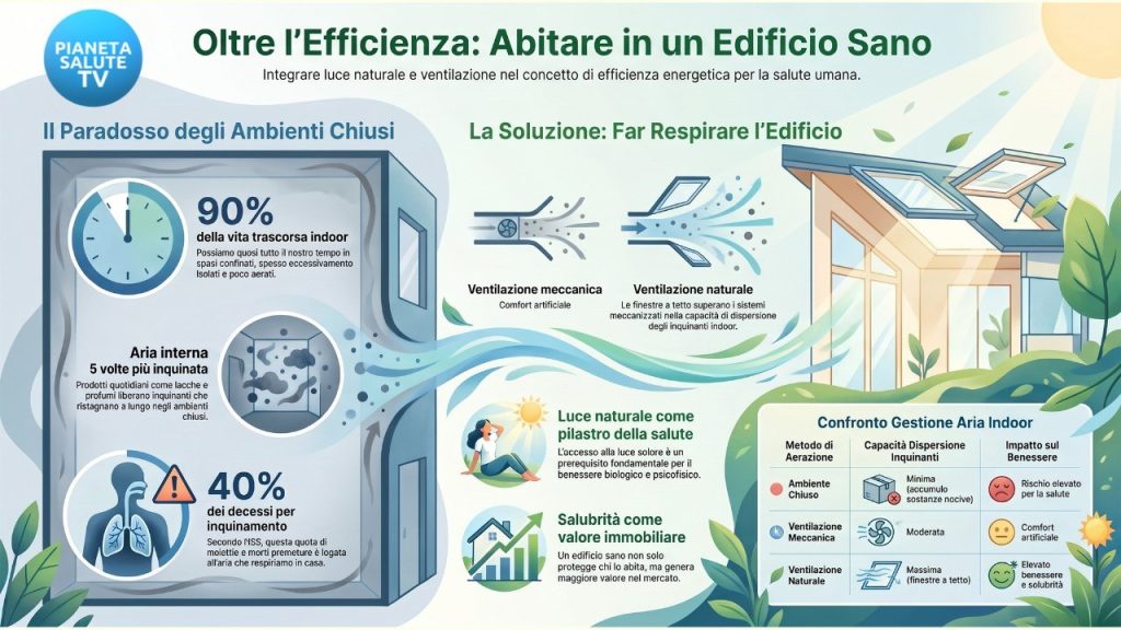 Abitare in edifici sani: il paradosso della moderna bioarchitettura è approdato nell'Aula del Senato della Repubblica. Durante il convegno "Oltre l'efficienza", promosso dalla Società Italiana di Medicina Ambientale (SIMA), istituzioni ed esperti si sono confrontati sulla necessità di legare le performance energetiche al benessere biologico delle persone.