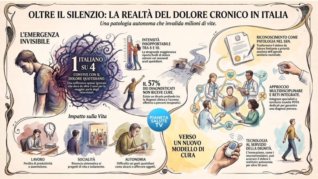 dolore cronico in italia - Al Senato la prima indagine nazionale dell'Alleanza sul Dolore: un quarto degli italiani convive con la sofferenza cronica