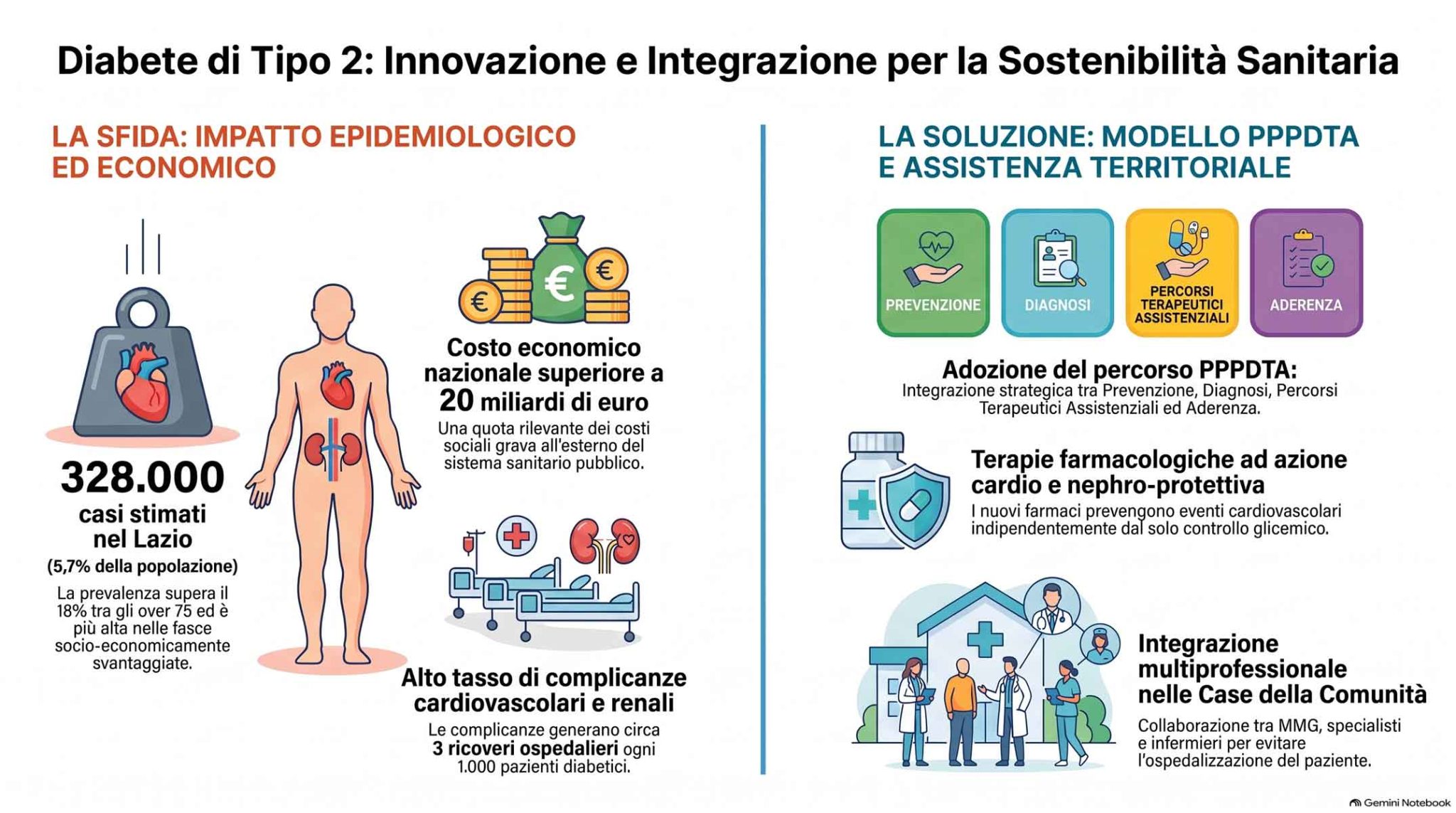 Diabete di tipo 2 e rischio cardio-renale: il piano per la sanità territoriale nel report FIASO