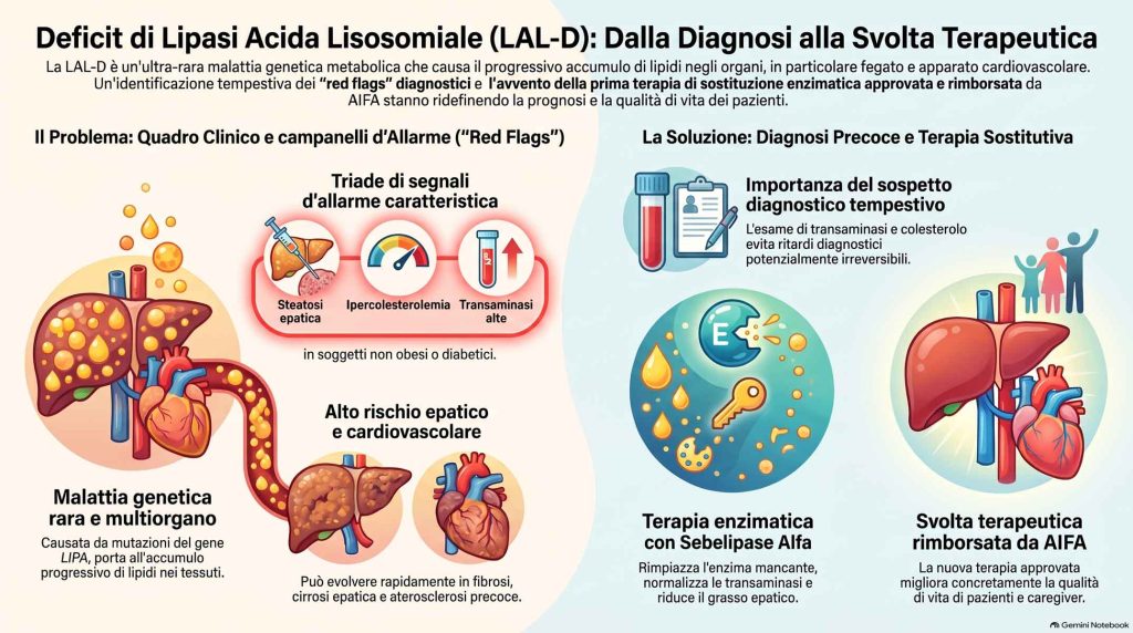Deficit di lipasi acida lisosomiale: via libera di AIFA alla rimborsabilità della terapia enzimatica sostitutiva